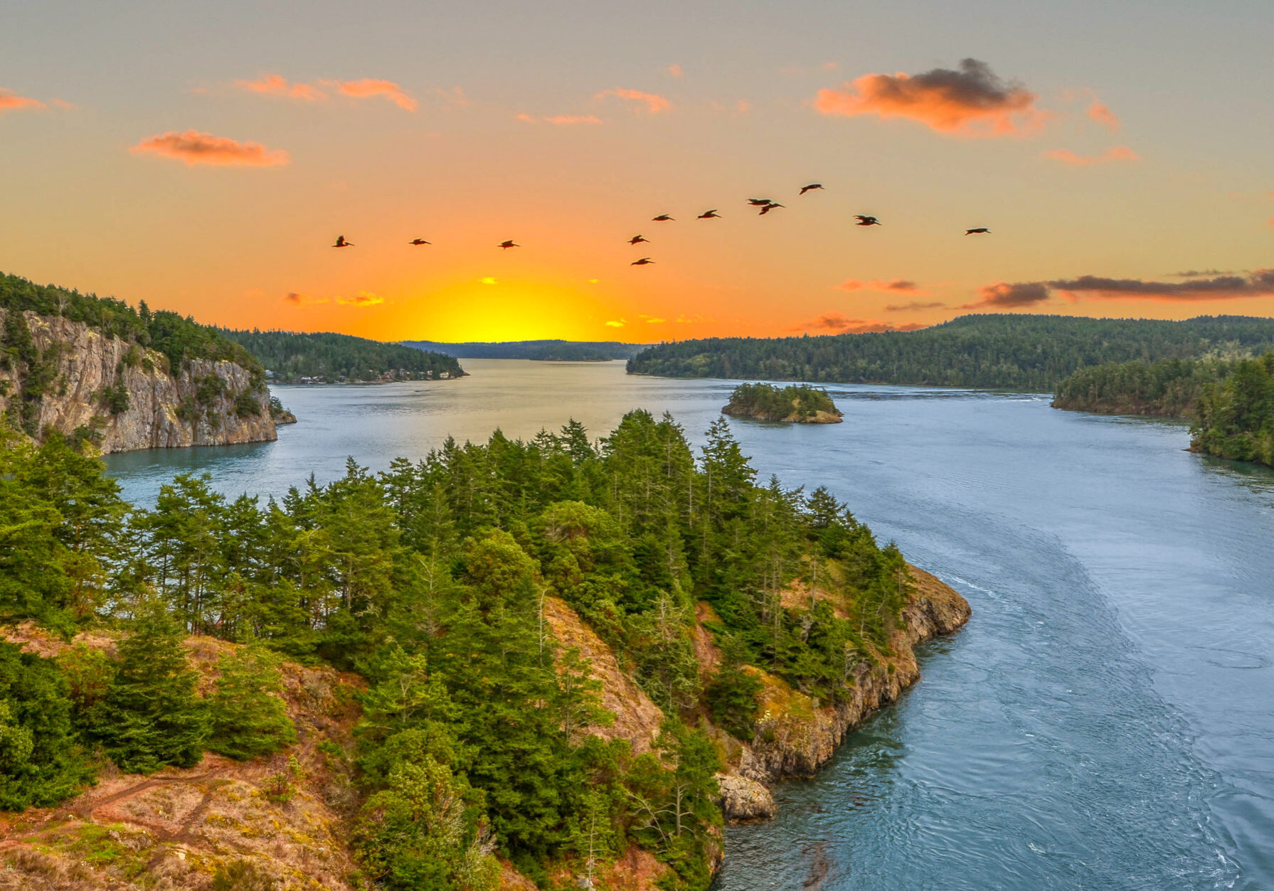 Deception Pass is a waterway separating Whidbey Island from Fidalgo Island, in the U.S. state of Washington.